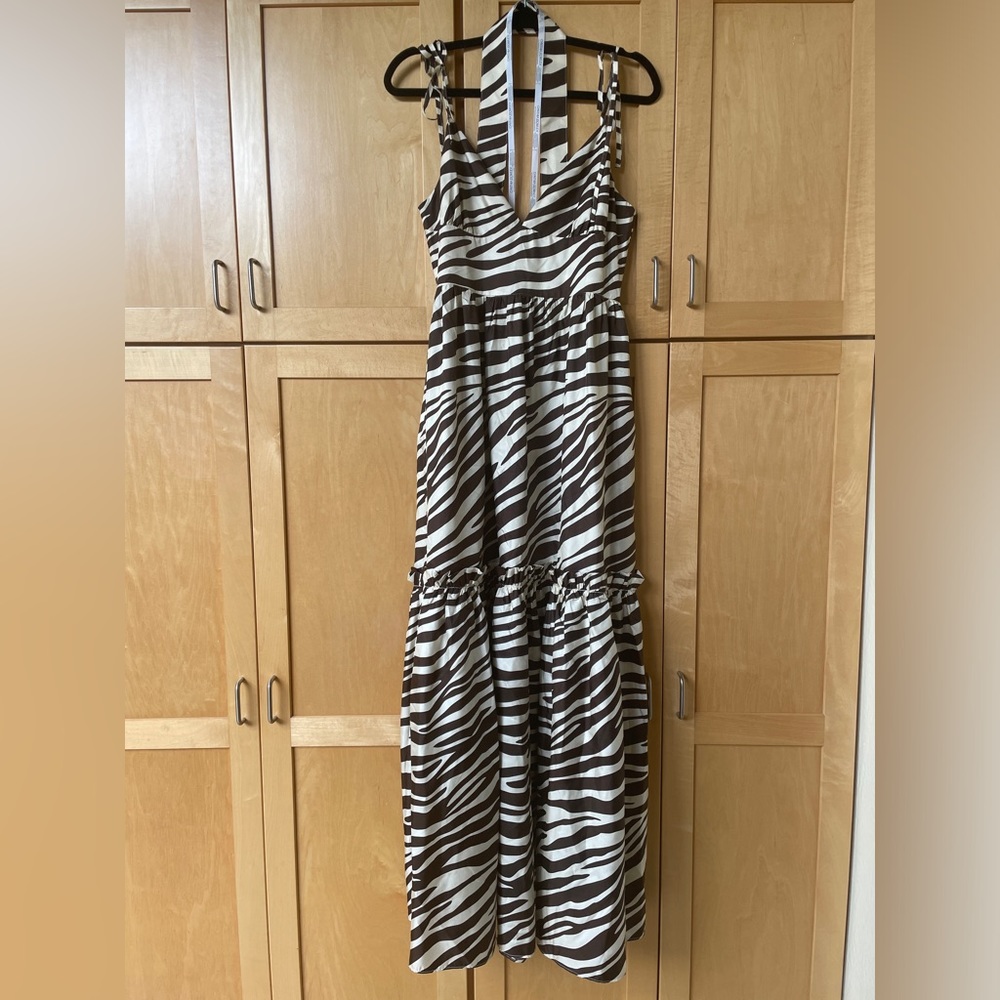Cynthia Rowley Zebra Print Maxi Dress - Picture 2 of 6